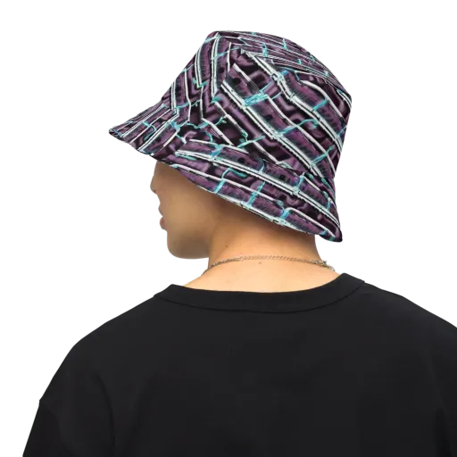 Trendy, Fashionable, Optical Illusion on a Reversible Bucket Hat