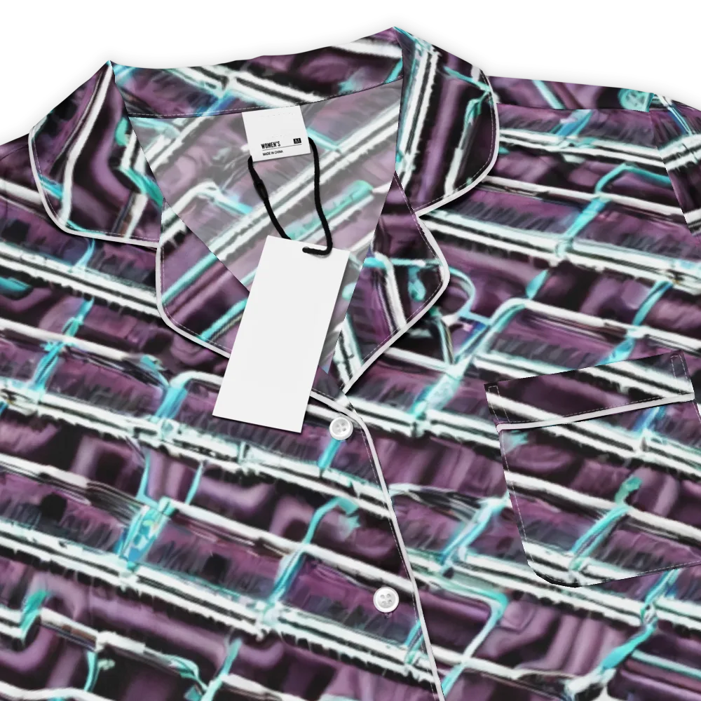 Trendy, Fashionable, Optical Illusion on Women's Short Sleeve Pajama Top — Product details