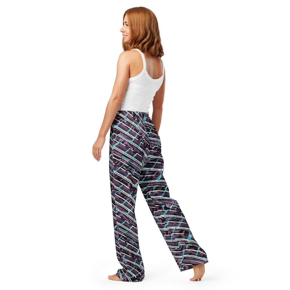 Trendy, Fashionable, Optical Illusion on Women's Pajama Pants — Back