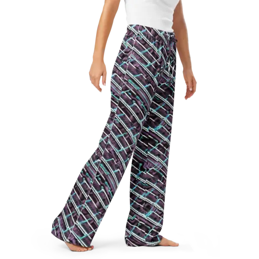 Trendy, Fashionable, Optical Illusion on a Women's Pajama Pants
