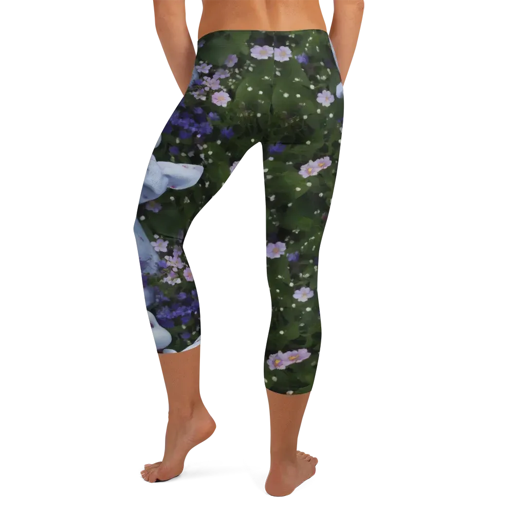 Hip, Sharp Focus, Beautiful on Capri Leggings — Back
