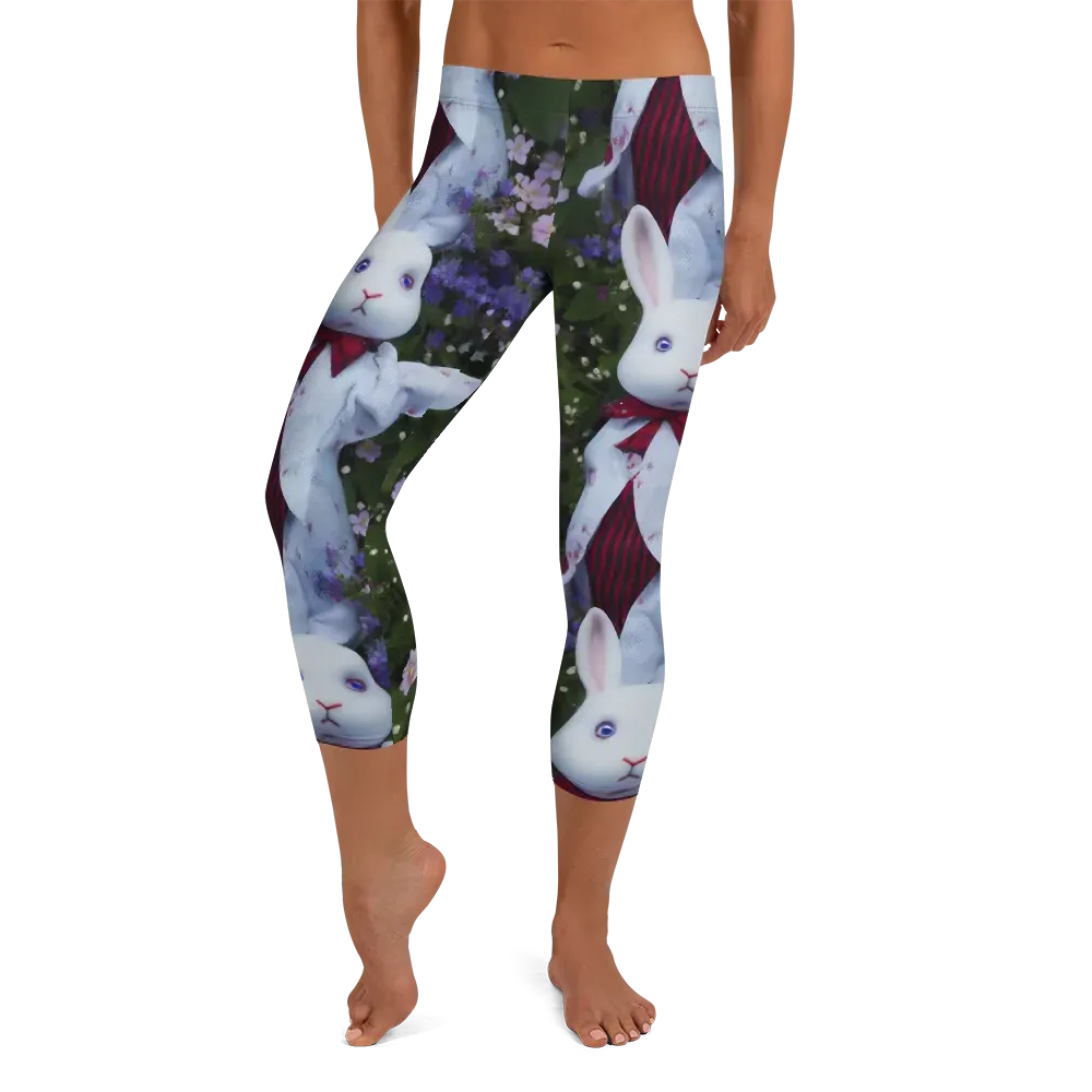Hip, Sharp Focus, Beautiful on Capri Leggings — Front