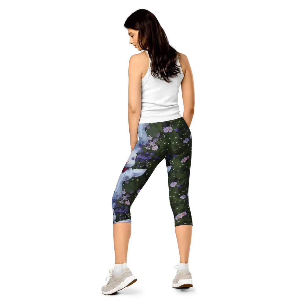 Hip, Sharp Focus, Beautiful on Capri Leggings — Back