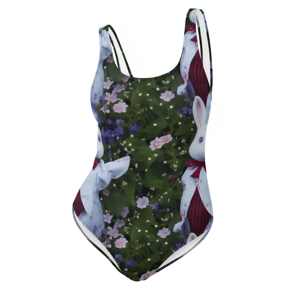 Hip, Sharp Focus, Beautiful on One-Piece Swimsuit — Front