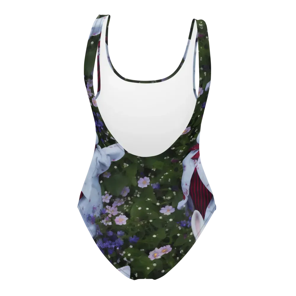Hip, Sharp Focus, Beautiful on One-Piece Swimsuit — Back