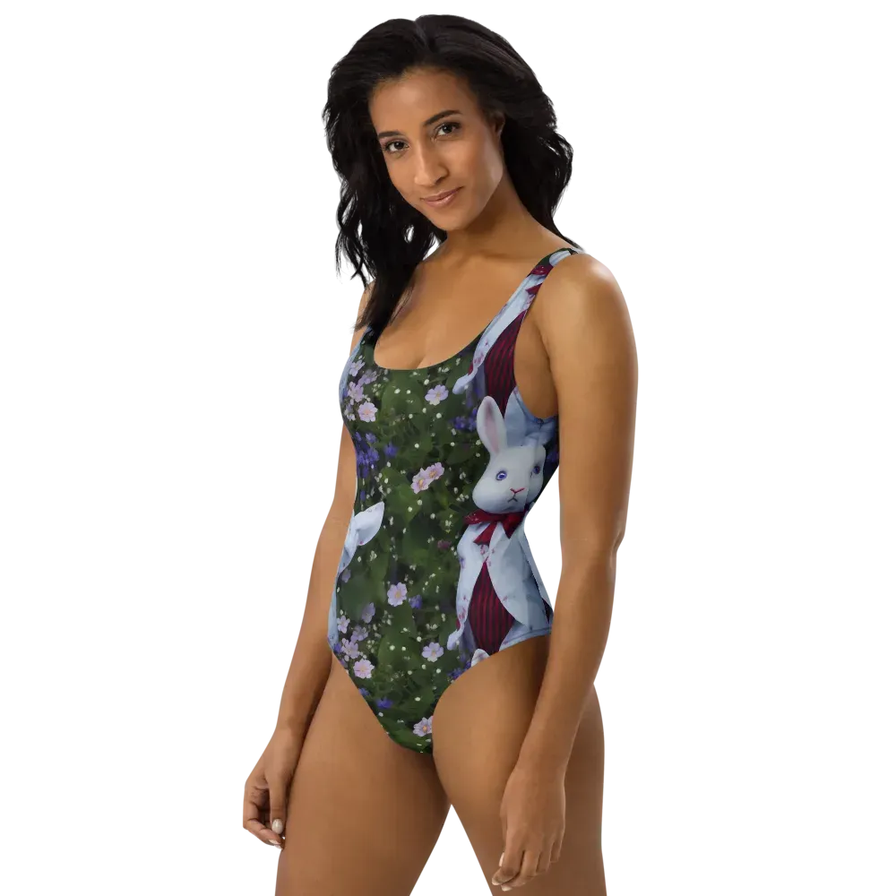Hip, Sharp Focus, Beautiful on One-Piece Swimsuit — Left