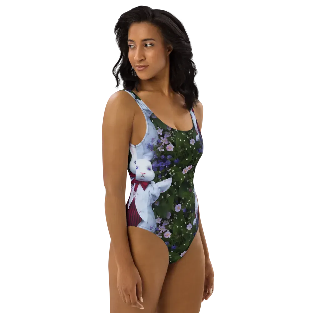 Hip, Sharp Focus, Beautiful on One-Piece Swimsuit — Right