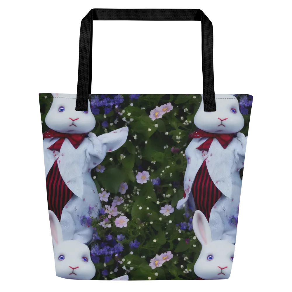 Hip, Sharp Focus, Beautiful on Large Tote Bag W/ Pocket — Front