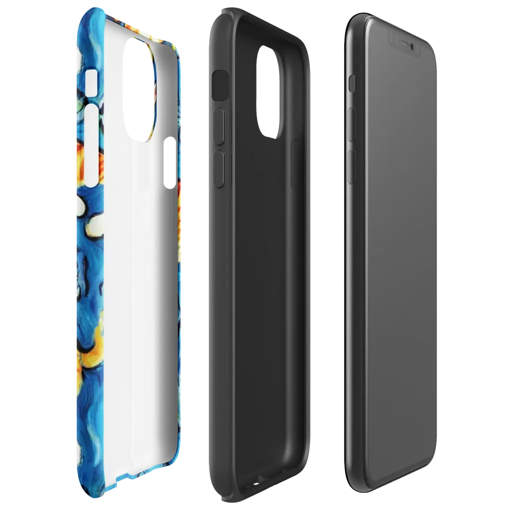 Indigo Marmalade Cats on Tough Case for iPhone® — Right
