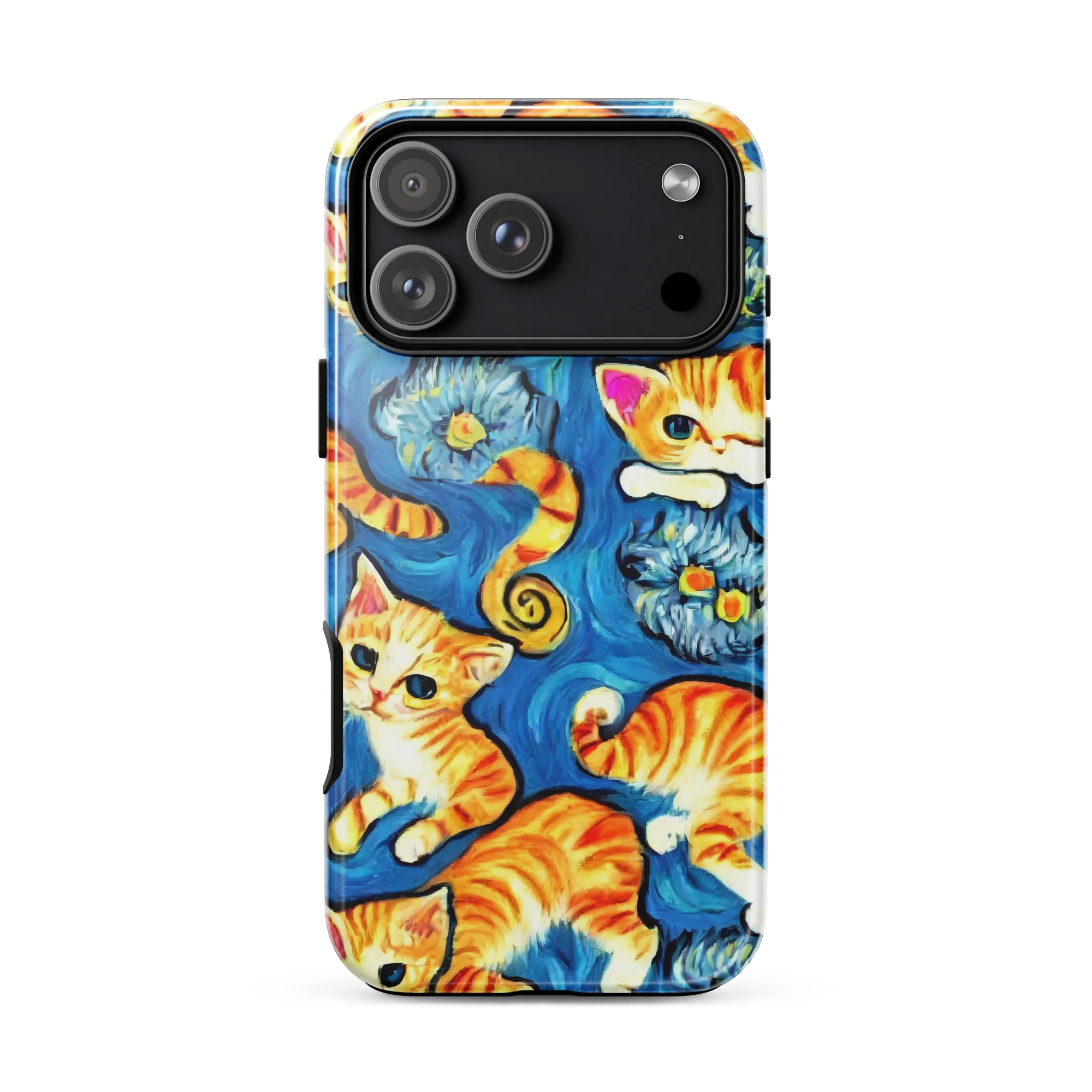Indigo Marmalade Cats on Tough Case for iPhone® — Front
