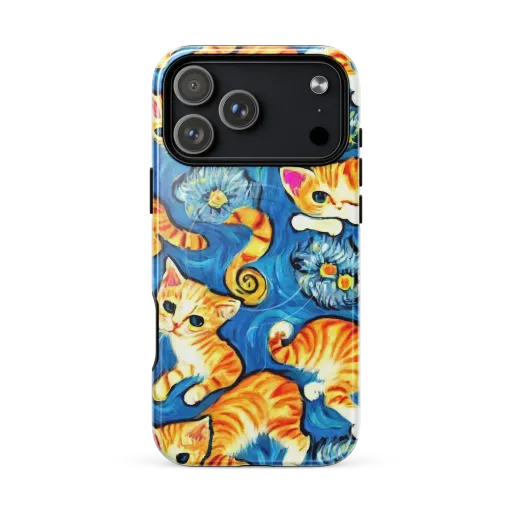 Indigo Marmalade Cats on a MagSafe Tough Case for iPhone®