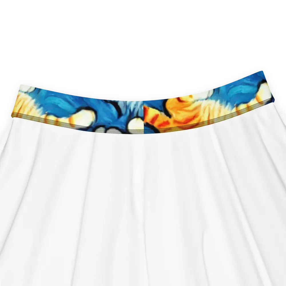 Indigo Marmalade Cats on Skater Skirt — Product details