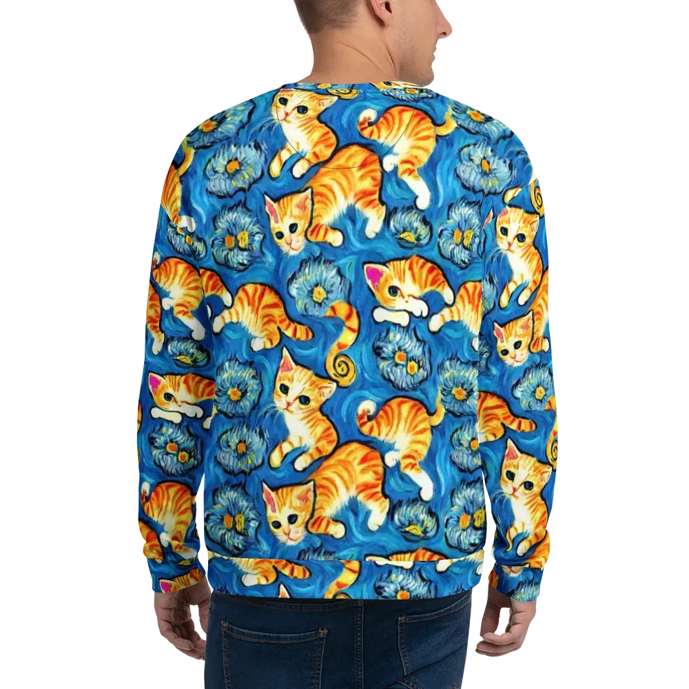 Indigo Marmalade Cats on Sweatshirt — Back