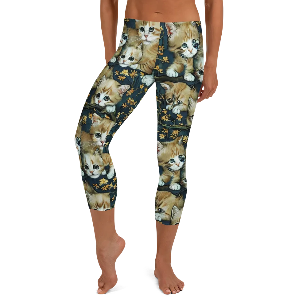 Psychedelic, Aries Moross on Capri Leggings — Front