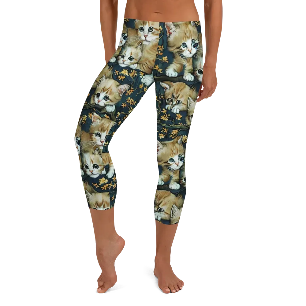 Psychedelic, Aries Moross on Capri Leggings — Front