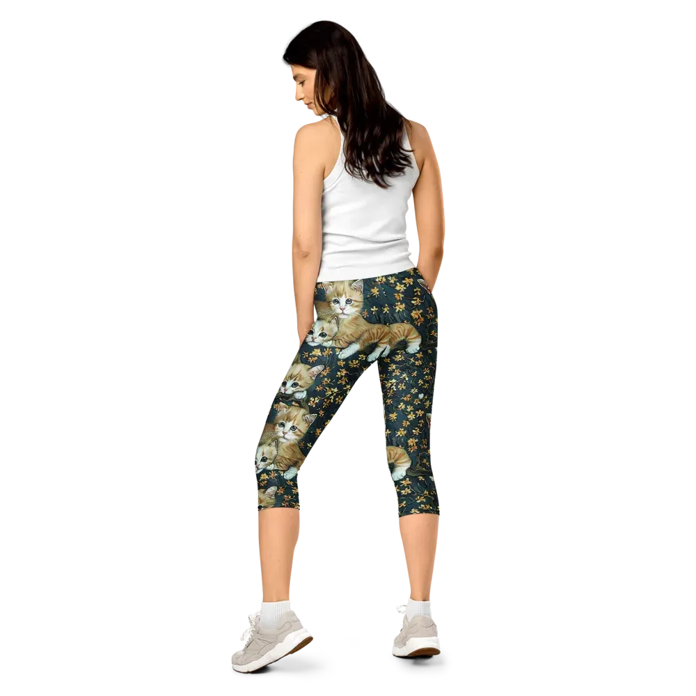 Psychedelic, Aries Moross on Capri Leggings — Back