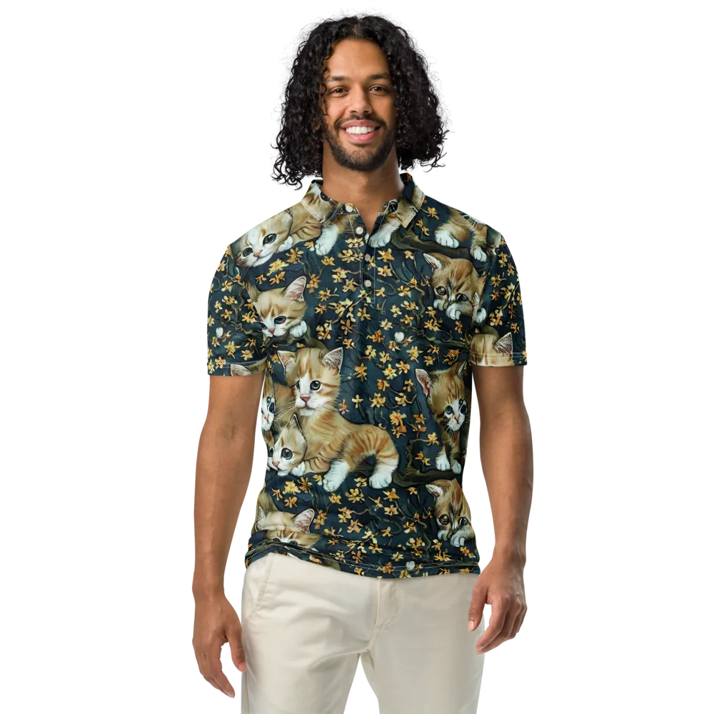 Psychedelic, Aries Moross on Men's Slim Fit Polo Shirt — Front