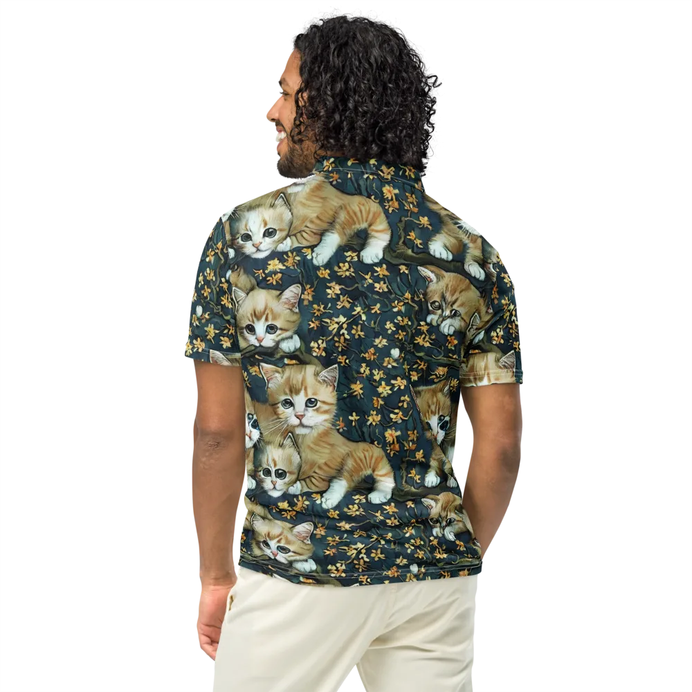 Psychedelic, Aries Moross on Men's Slim Fit Polo Shirt — Back