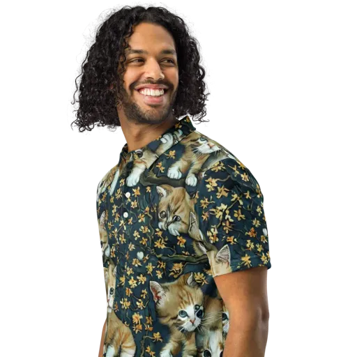 Psychedelic, Aries Moross on a Men's Slim Fit Polo Shirt