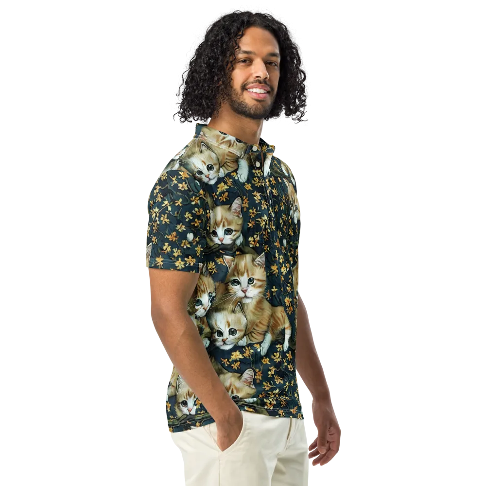 Psychedelic, Aries Moross on Men's Slim Fit Polo Shirt — Right Front