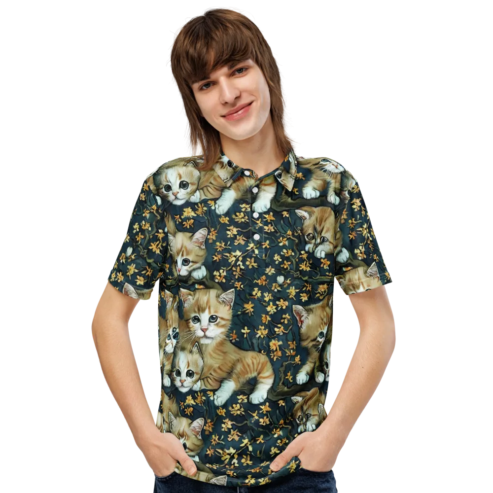 Psychedelic, Aries Moross on Men's Slim Fit Polo Shirt — Front