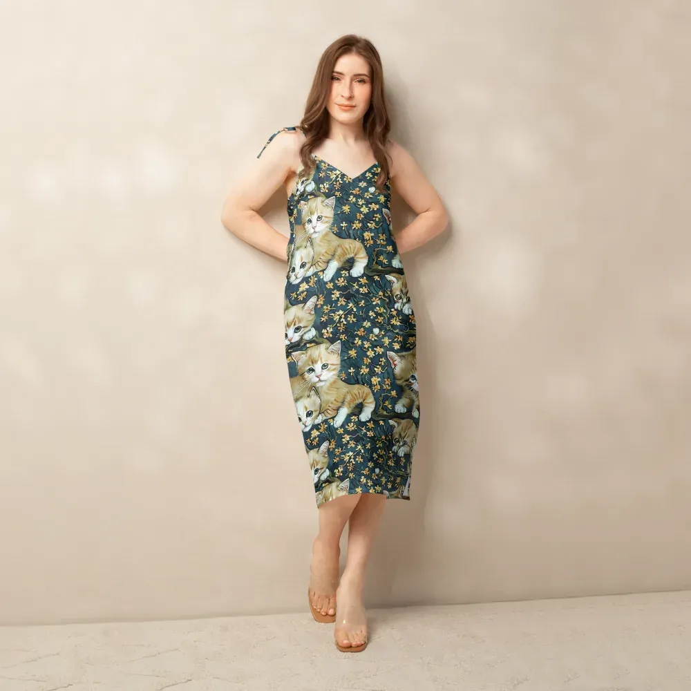 Psychedelic, Aries Moross on Slip Dress — Front