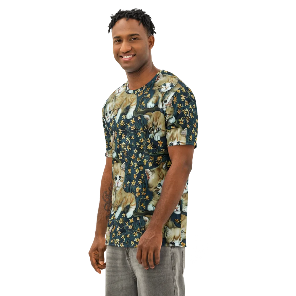 Psychedelic, Aries Moross on Men's Cotton Crew Neck T-Shirt — Left Front