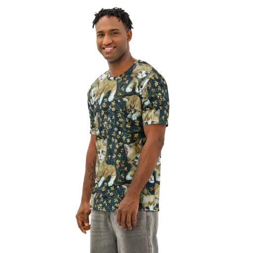Psychedelic, Aries Moross on a Men's Cotton Crew Neck T-Shirt