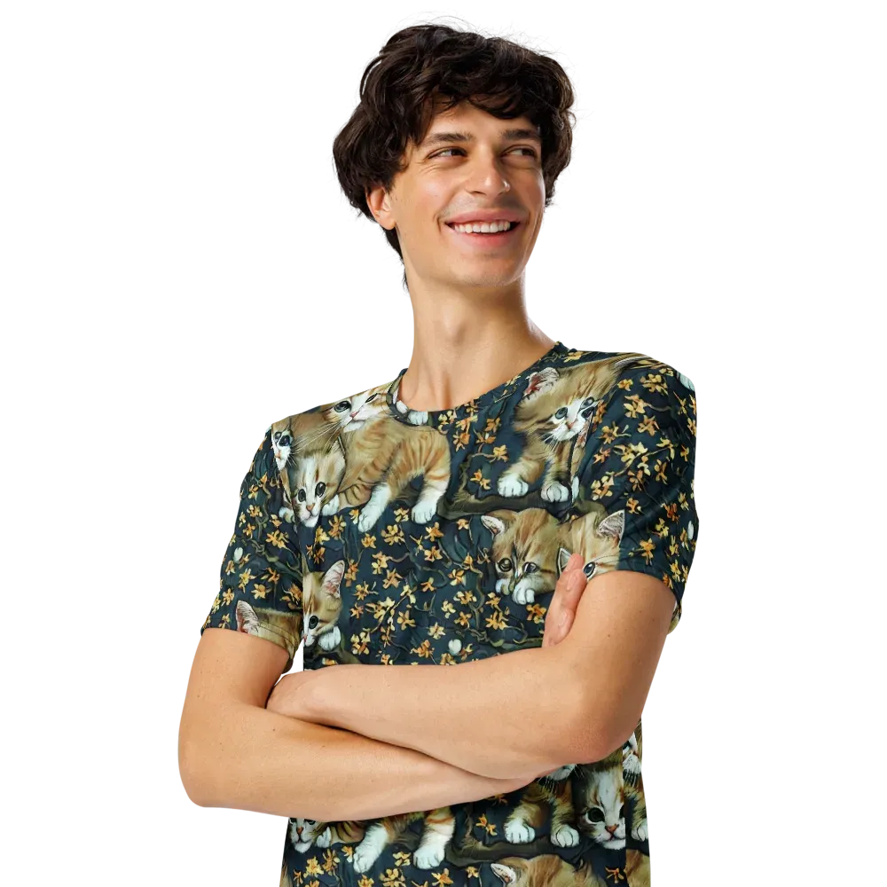 Psychedelic, Aries Moross on Men's Crew Neck T-Shirt — Left Front