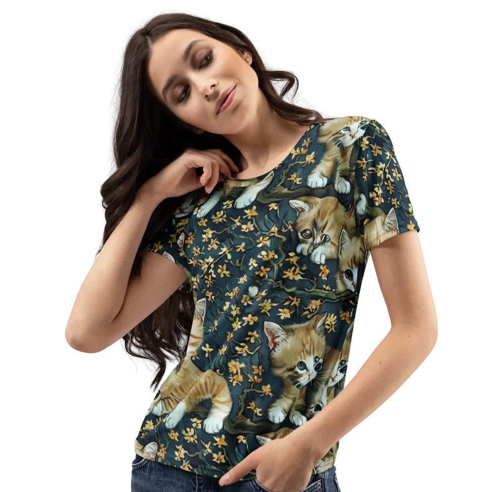 Psychedelic, Aries Moross on Women's Crew Neck T-Shirt — Left Front