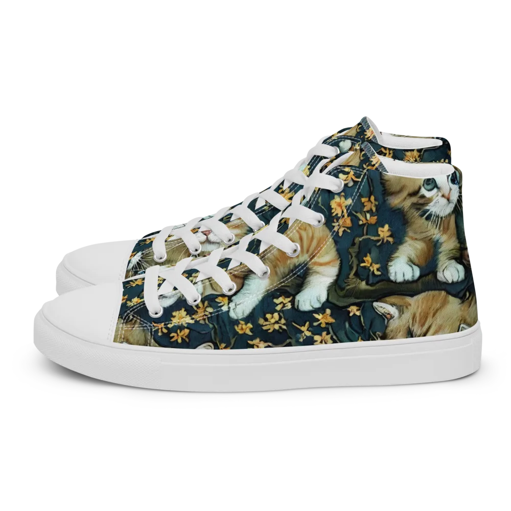 Psychedelic, Aries Moross on Women's High Top Canvas Shoes — Left