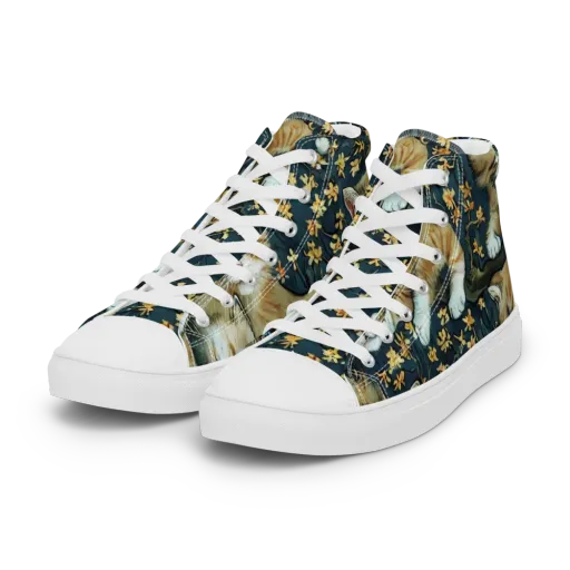 Psychedelic, Aries Moross on a Women's High Top Canvas Shoes