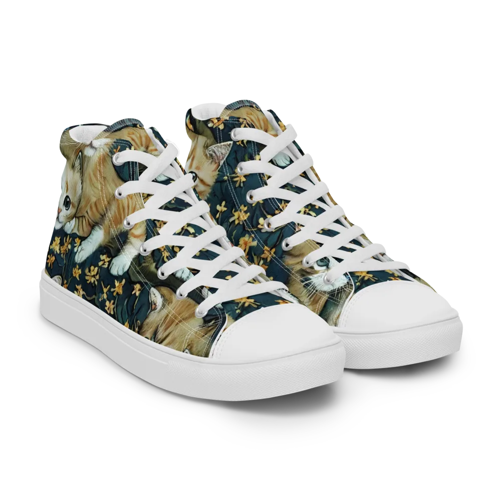Psychedelic, Aries Moross on Women's High Top Canvas Shoes — Right Front