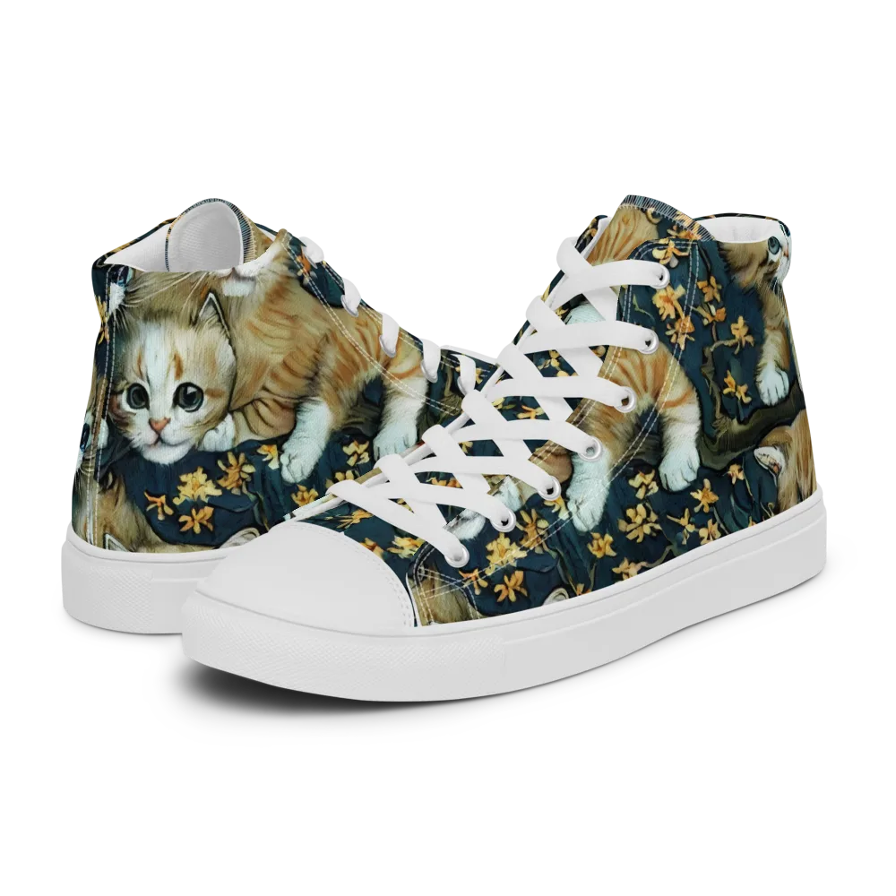 Psychedelic, Aries Moross on Women's High Top Canvas Shoes — Left