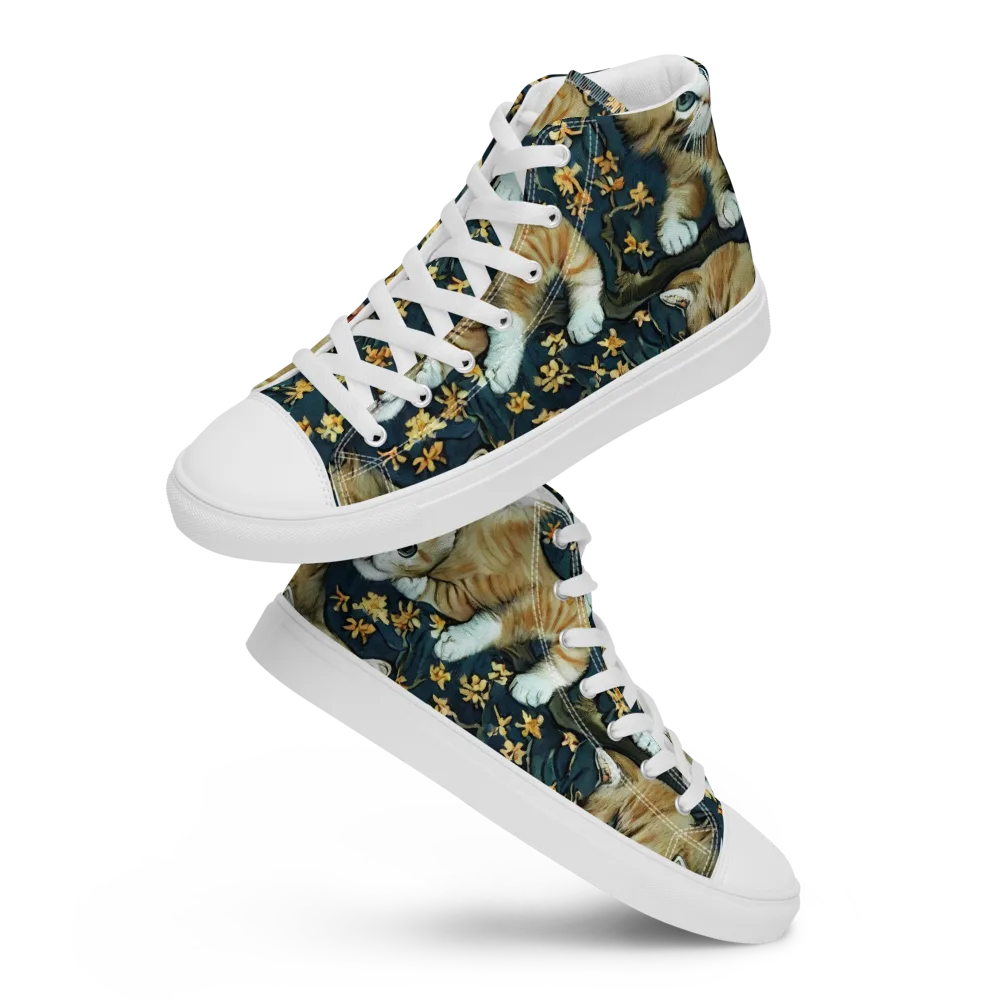 Psychedelic, Aries Moross on Women's High Top Canvas Shoes — Front
