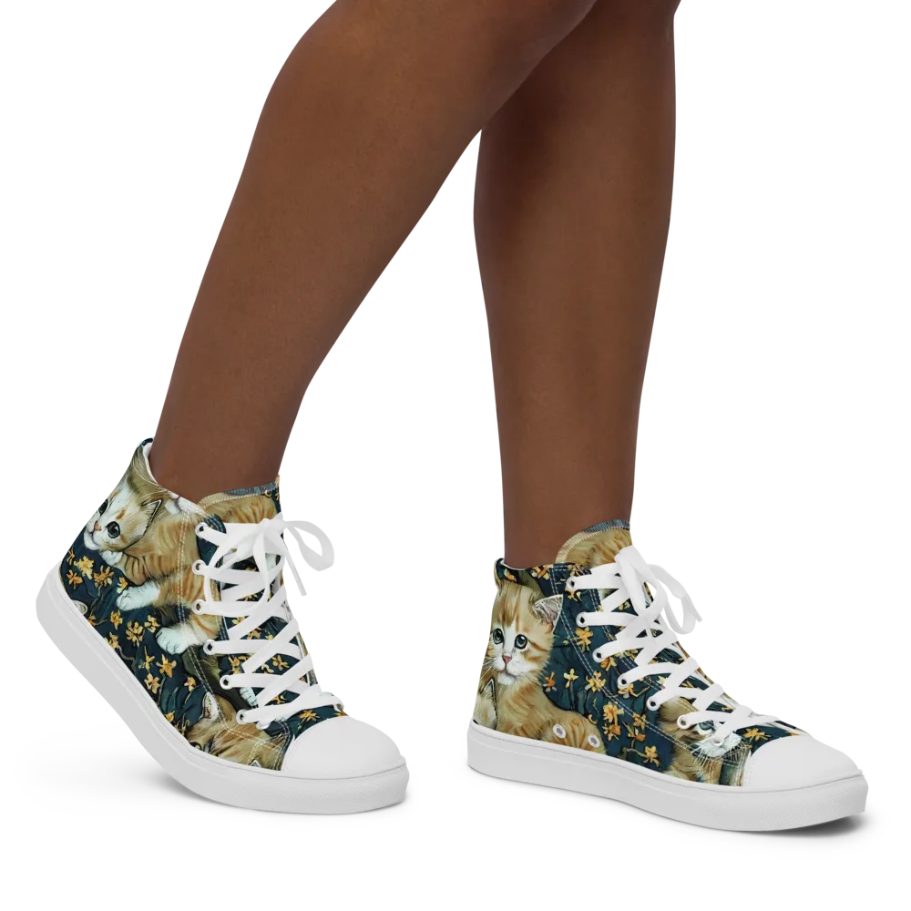 Psychedelic, Aries Moross on Women's High Top Canvas Shoes — Right