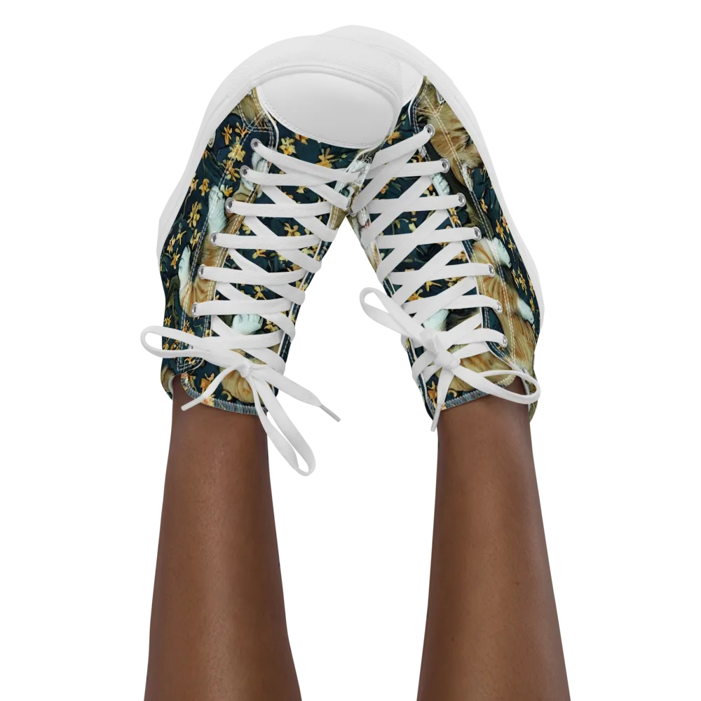 Psychedelic, Aries Moross on Women's High Top Canvas Shoes — Front
