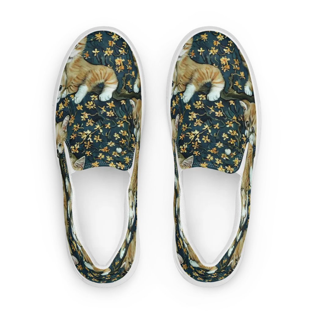 Psychedelic, Aries Moross on Men's Slip-On Canvas Shoes — Front