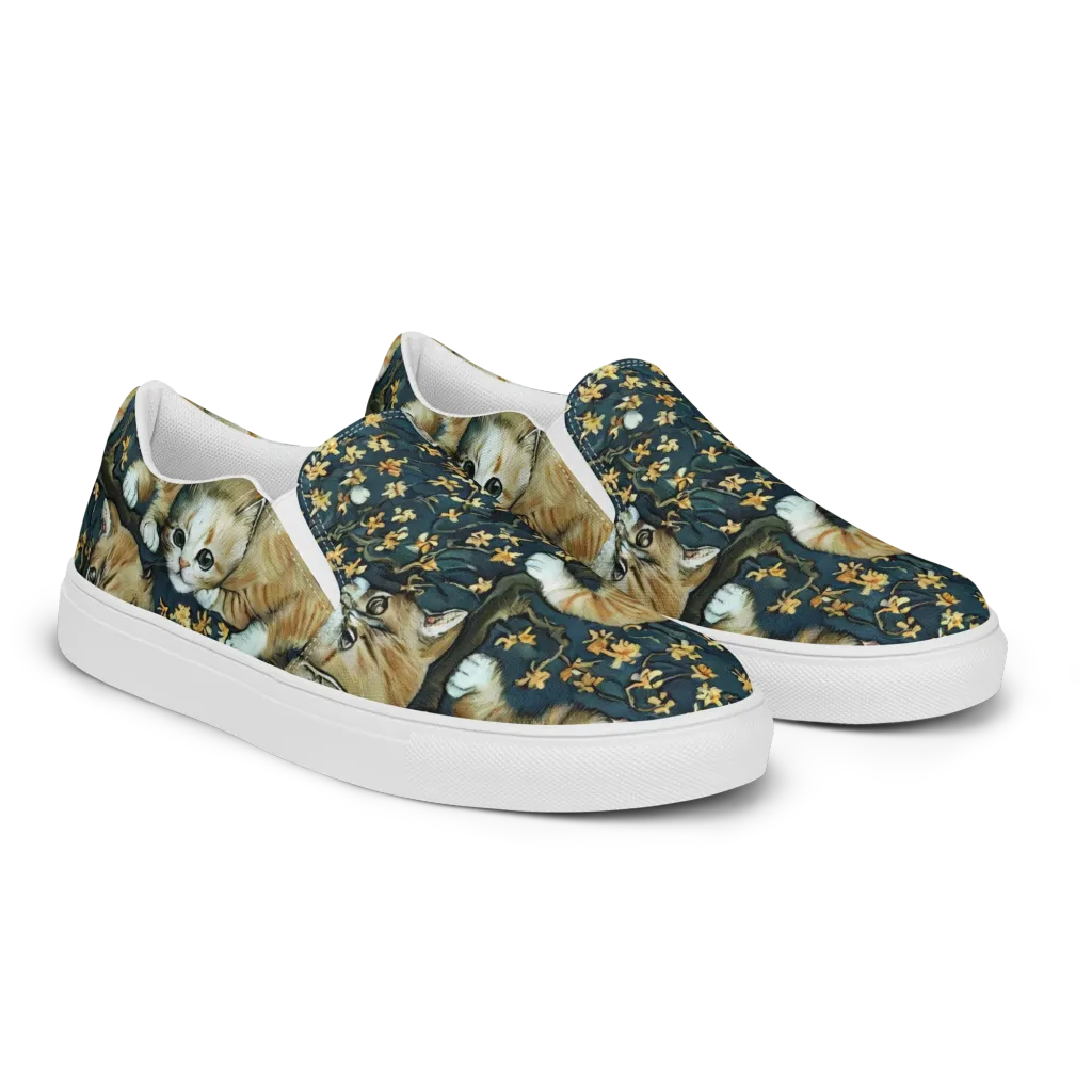 Psychedelic, Aries Moross on Men's Slip-On Canvas Shoes — Right Front