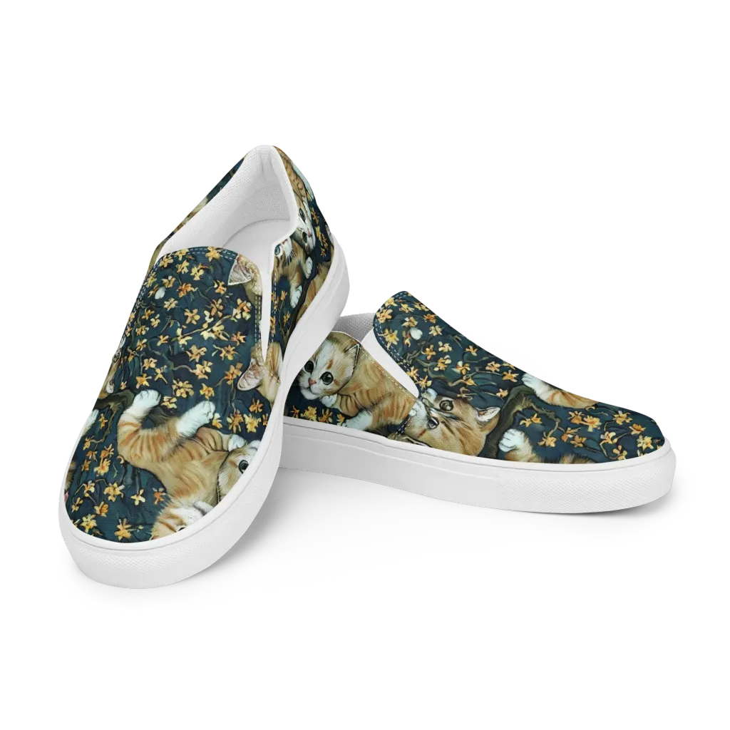 Psychedelic, Aries Moross on Men's Slip-On Canvas Shoes — Left Front