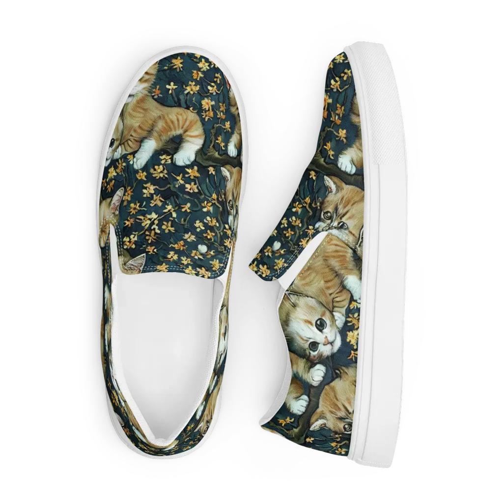 Psychedelic, Aries Moross on Men's Slip-On Canvas Shoes — Front