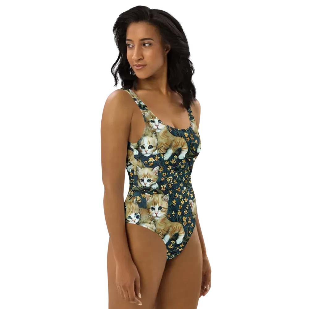 Psychedelic, Aries Moross on One-Piece Swimsuit — Right
