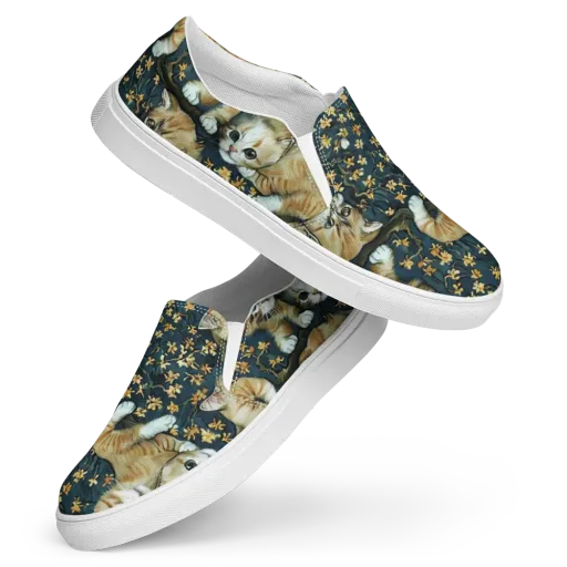 Psychedelic, Aries Moross on a Women's Slip-On Canvas Shoes