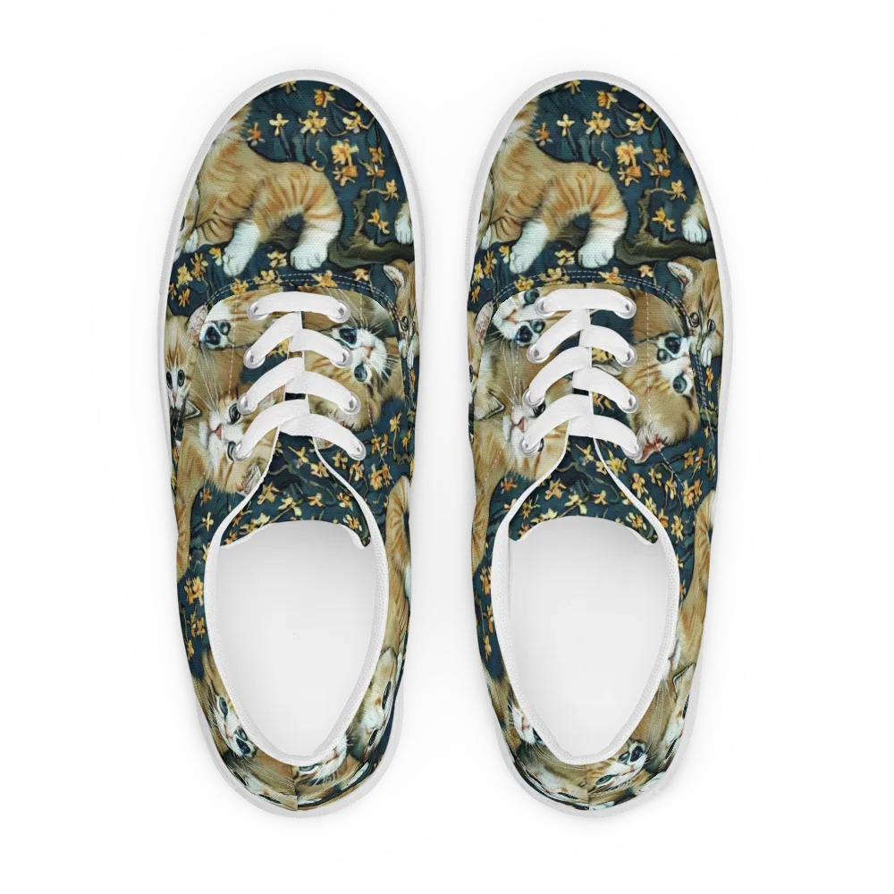 Psychedelic, Aries Moross on Men's Lace-Up Canvas Shoes — Front