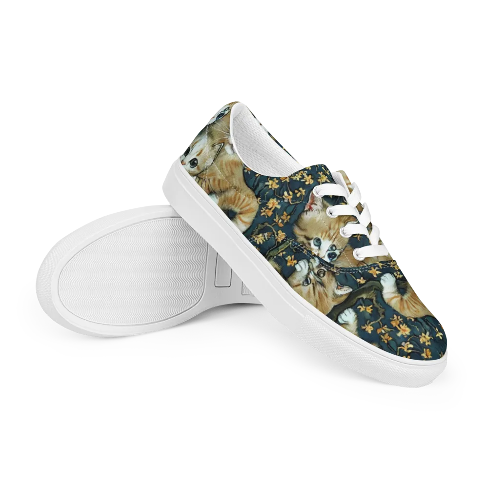 Psychedelic, Aries Moross on Men's Lace-Up Canvas Shoes — Right Front