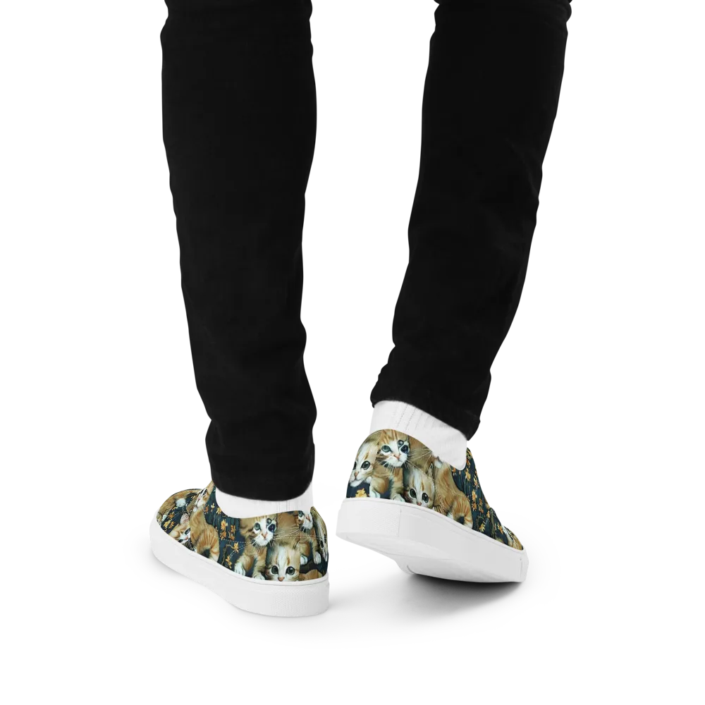 Psychedelic, Aries Moross on Men's Lace-Up Canvas Shoes — Back