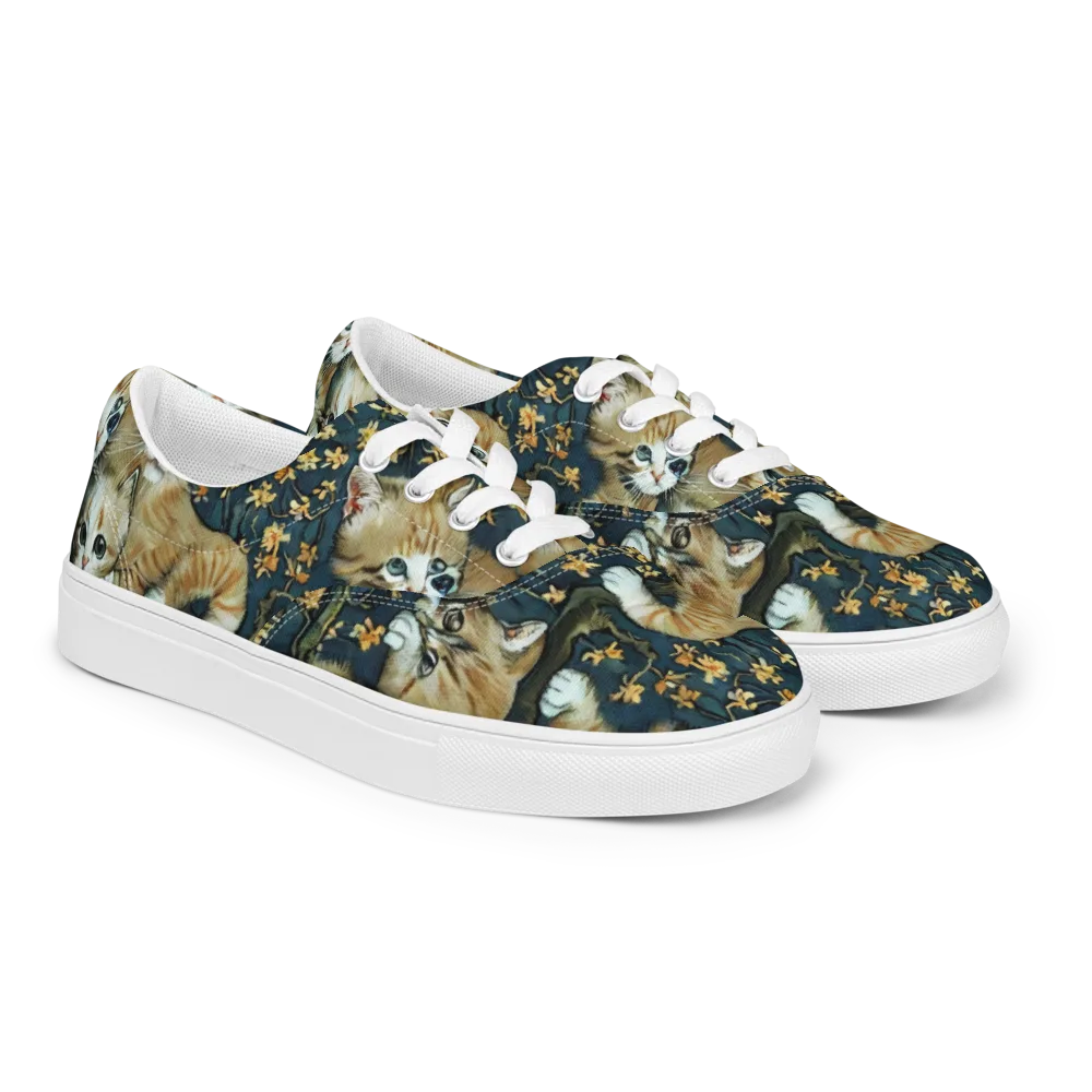 Psychedelic, Aries Moross on Men's Lace-Up Canvas Shoes — Right Front