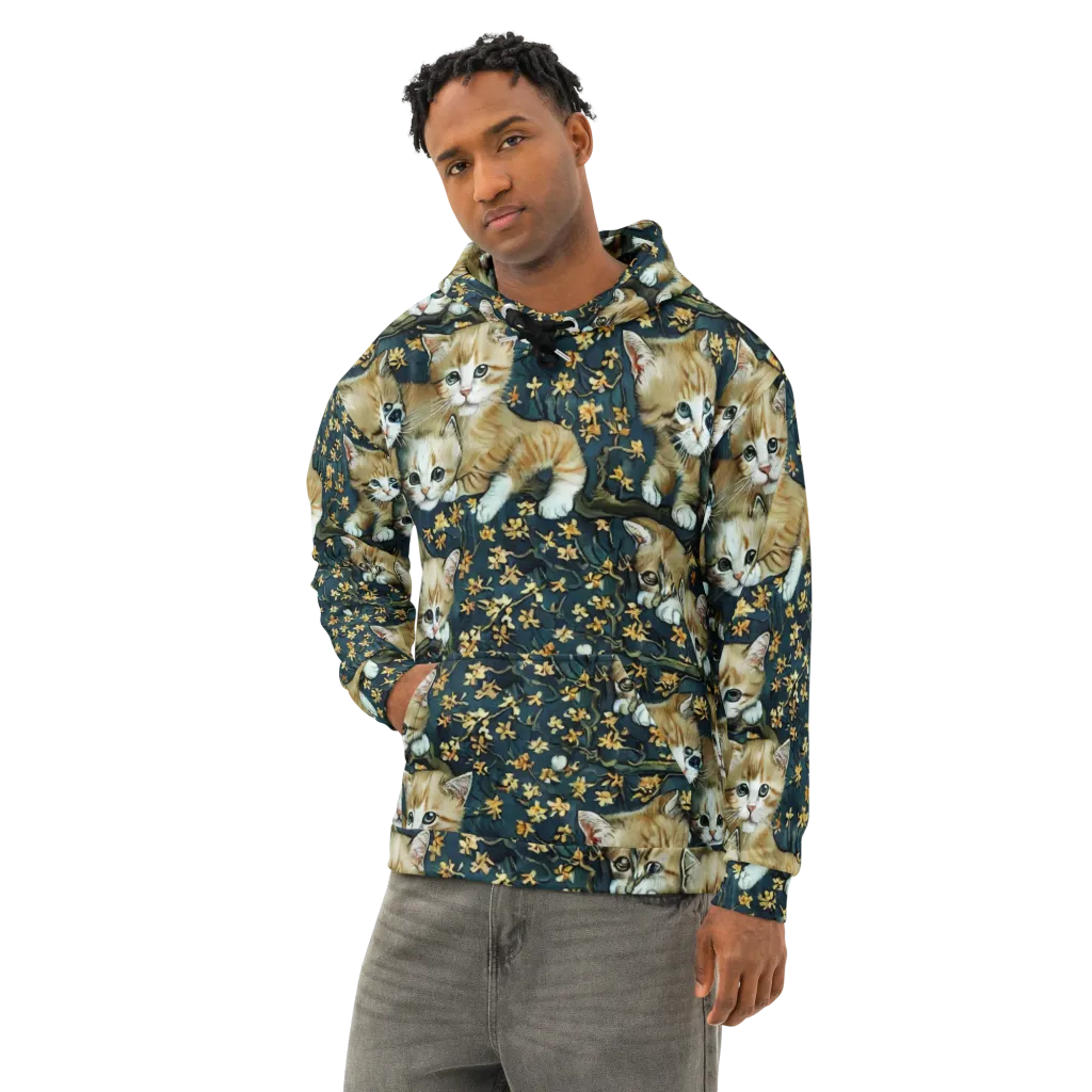 Psychedelic, Aries Moross on Cotton Hoodie — Left Front