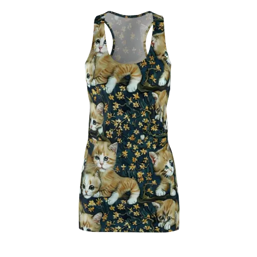 Psychedelic, Aries Moross on a Racerback Dress