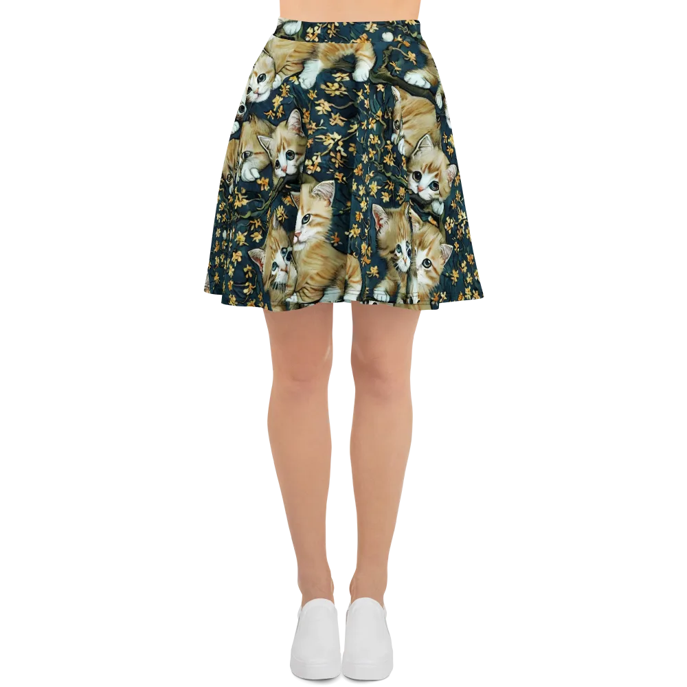 Psychedelic, Aries Moross on Skater Skirt — Front